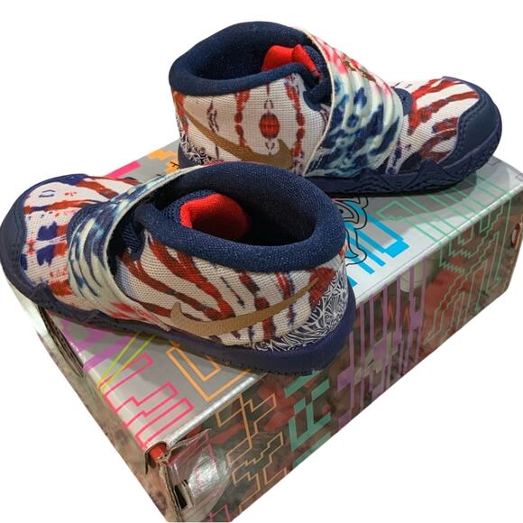 Nike Kybrid S2 Tie Dye USA, 6C Easy On Sneakers USA Patriotic July 4 w/ box EUC - Picture 12 of 14